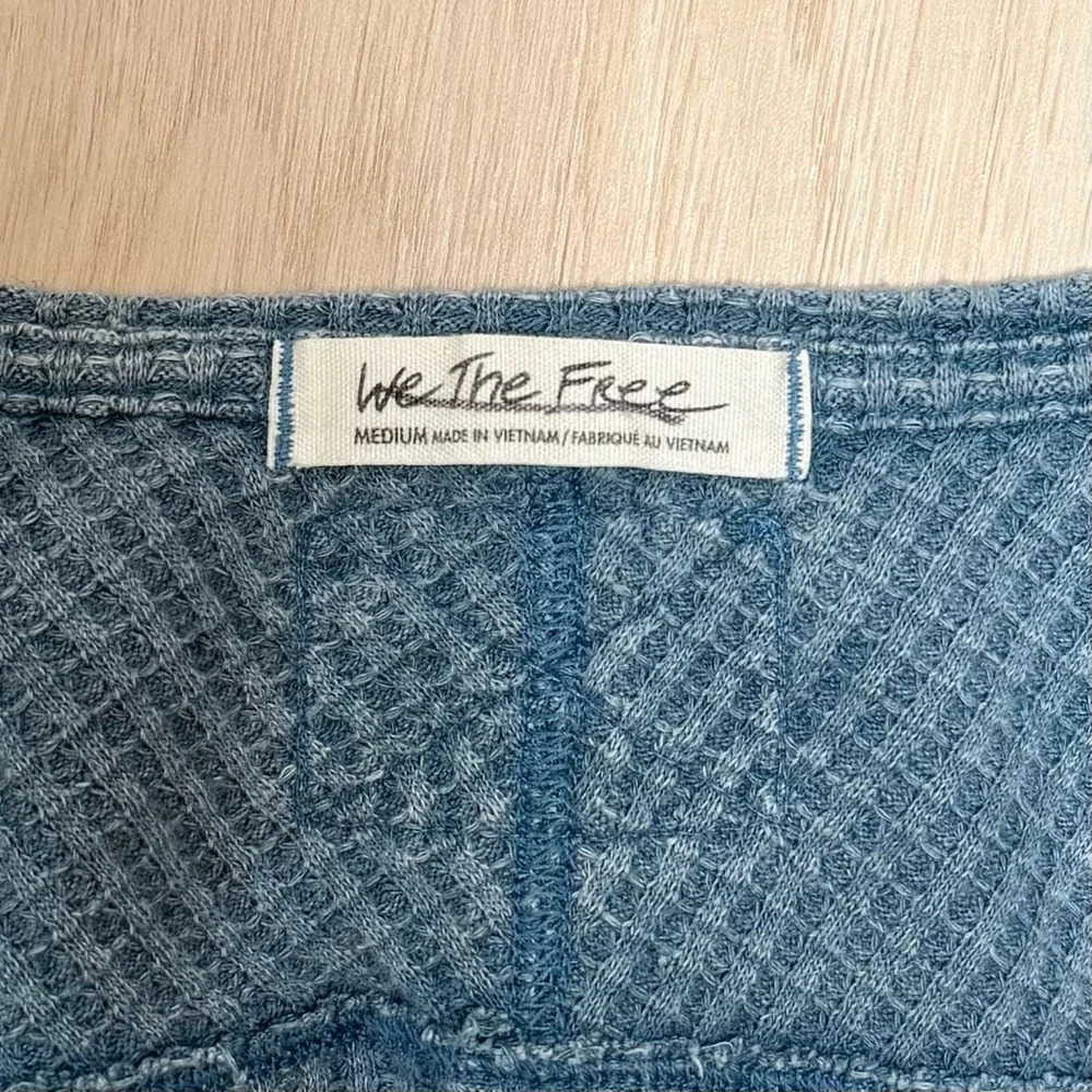 Free People We The Free Coraline Thermal Knit Top | Legion Blue | Size S
